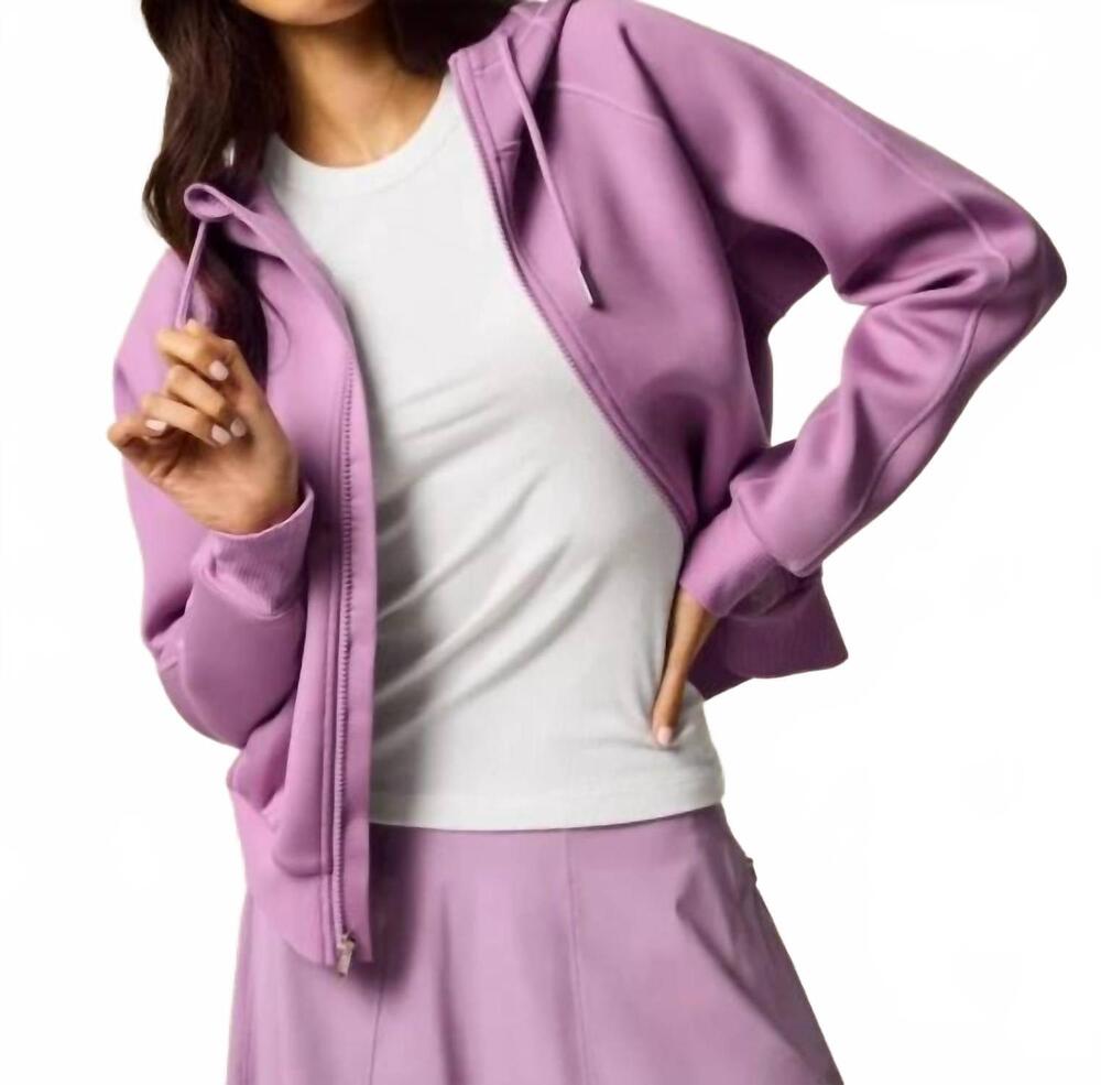 NEW GREYSON CLOTHIERS kristina full zip hoodie in wisteria